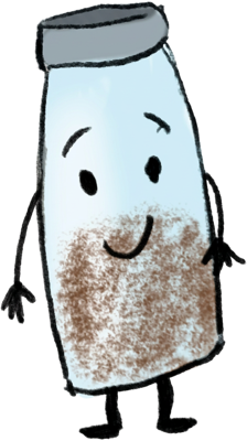Salt shaker character dancing