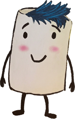 Marshmallow character dancing