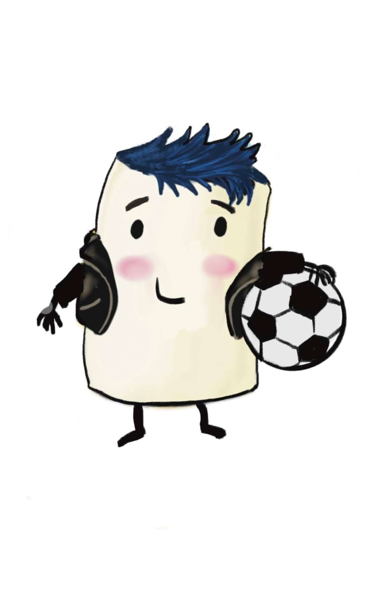 Mallow Football — Sticker Friends 3D phone wallpaper