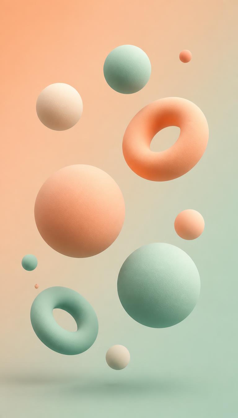 Clay Drift — Abstract 3D phone wallpaper