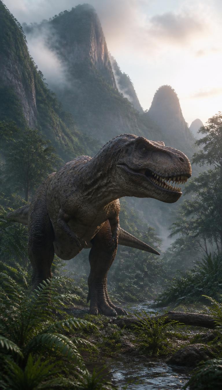 Dino Dawn — Animals 3D phone wallpaper