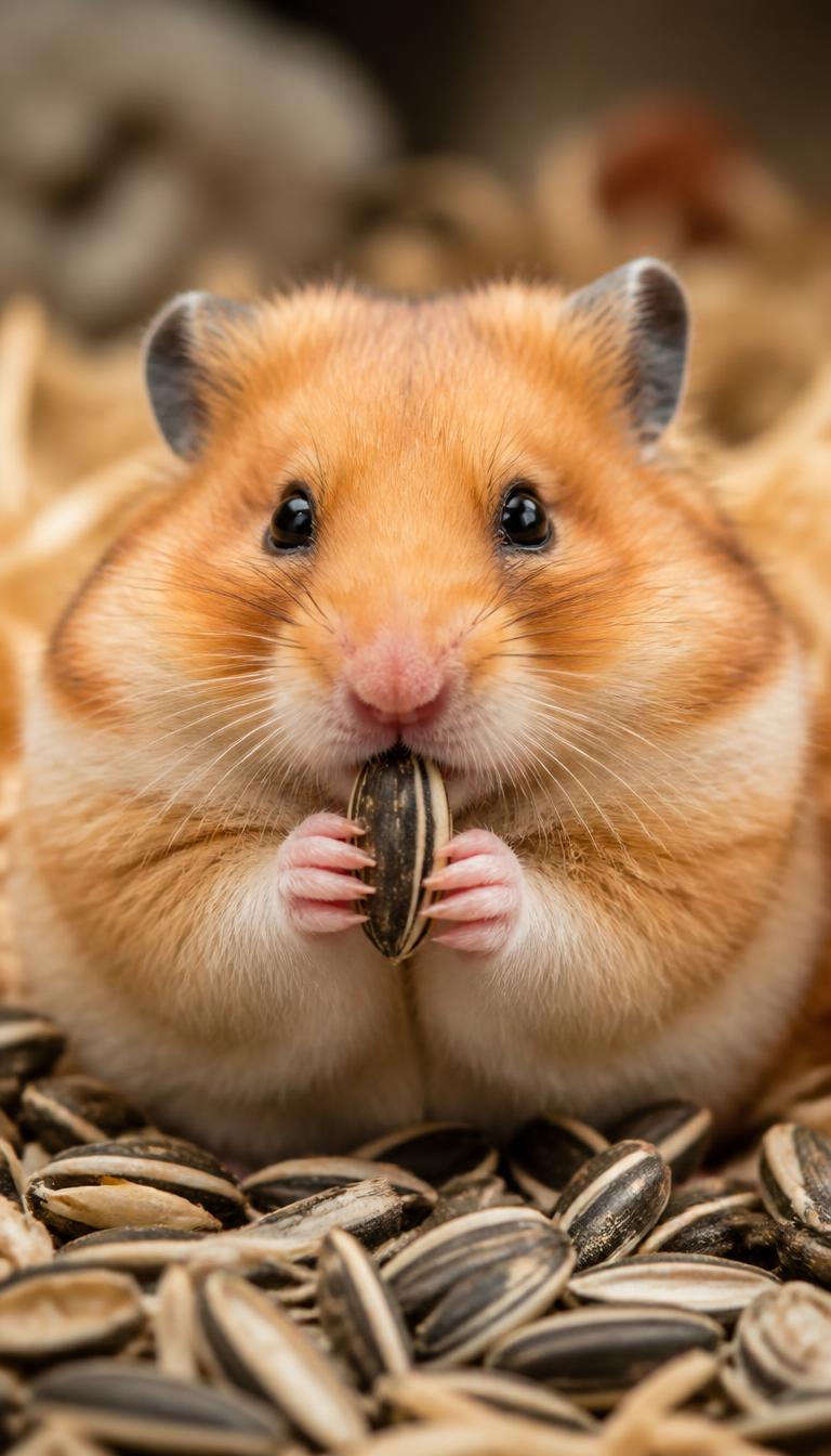 Tiny Hamster — Animals 3D phone wallpaper
