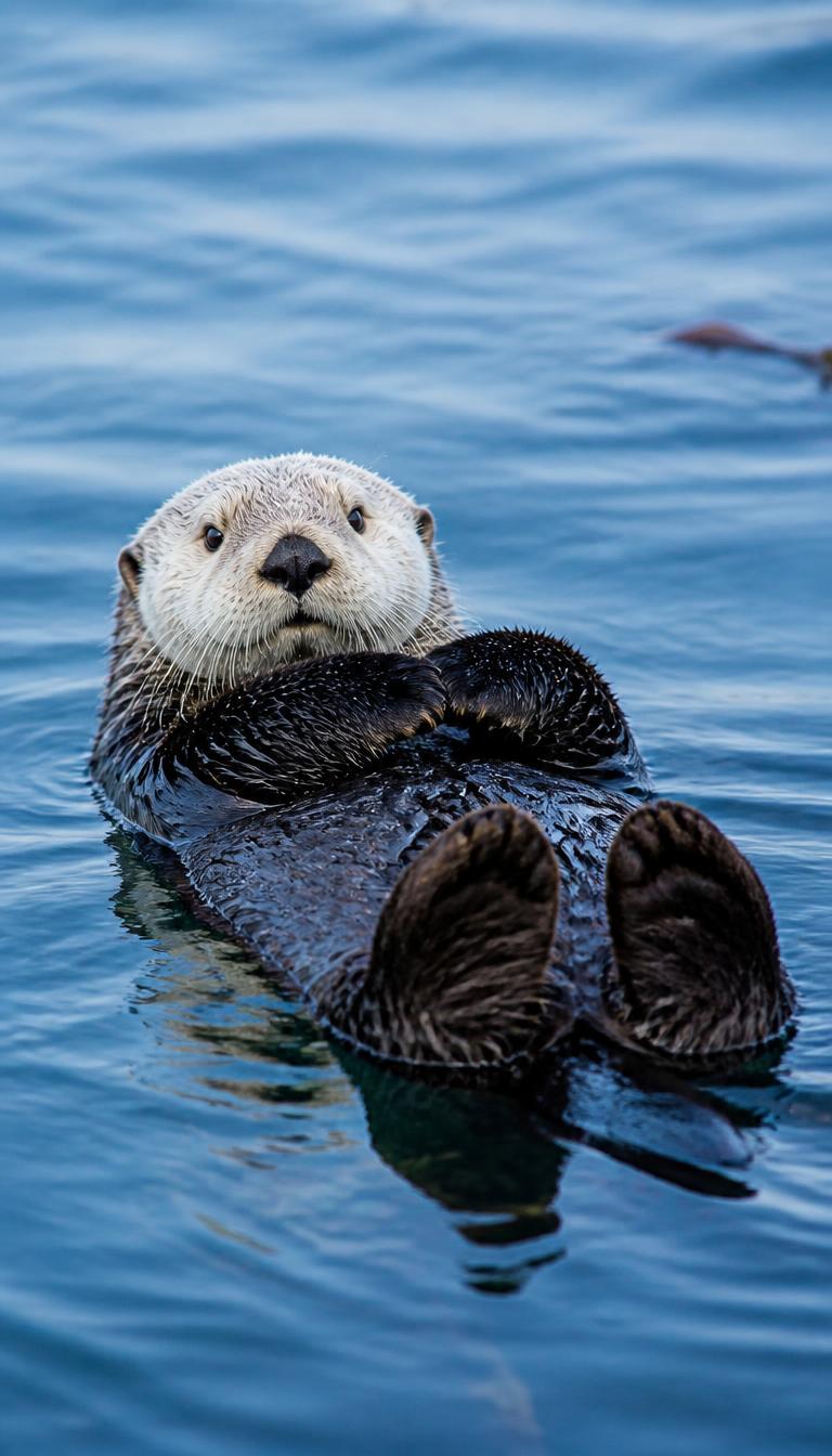 River Otter — Animals 3D phone wallpaper