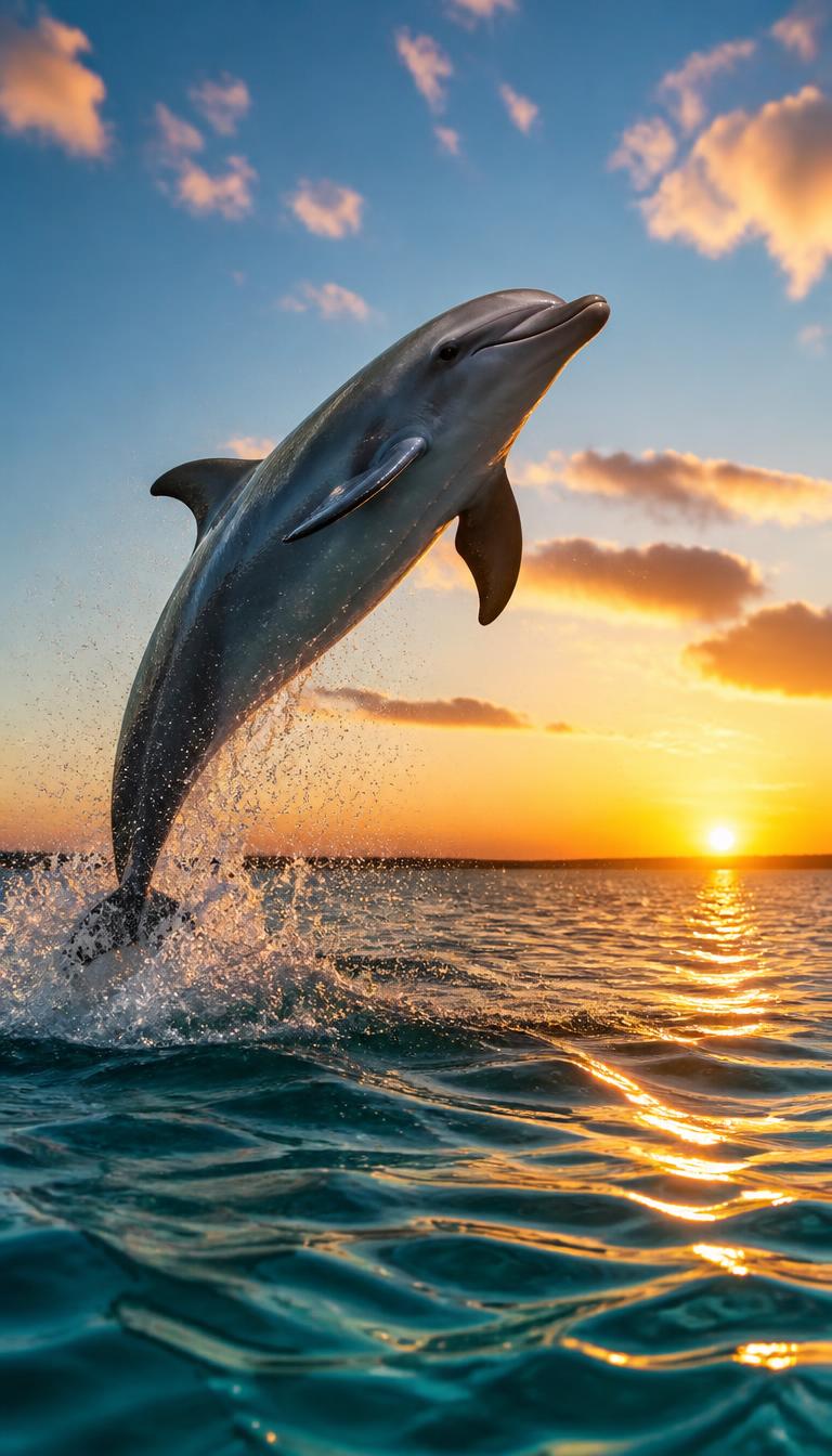 Dolphin Leap — Animals 2D phone wallpaper