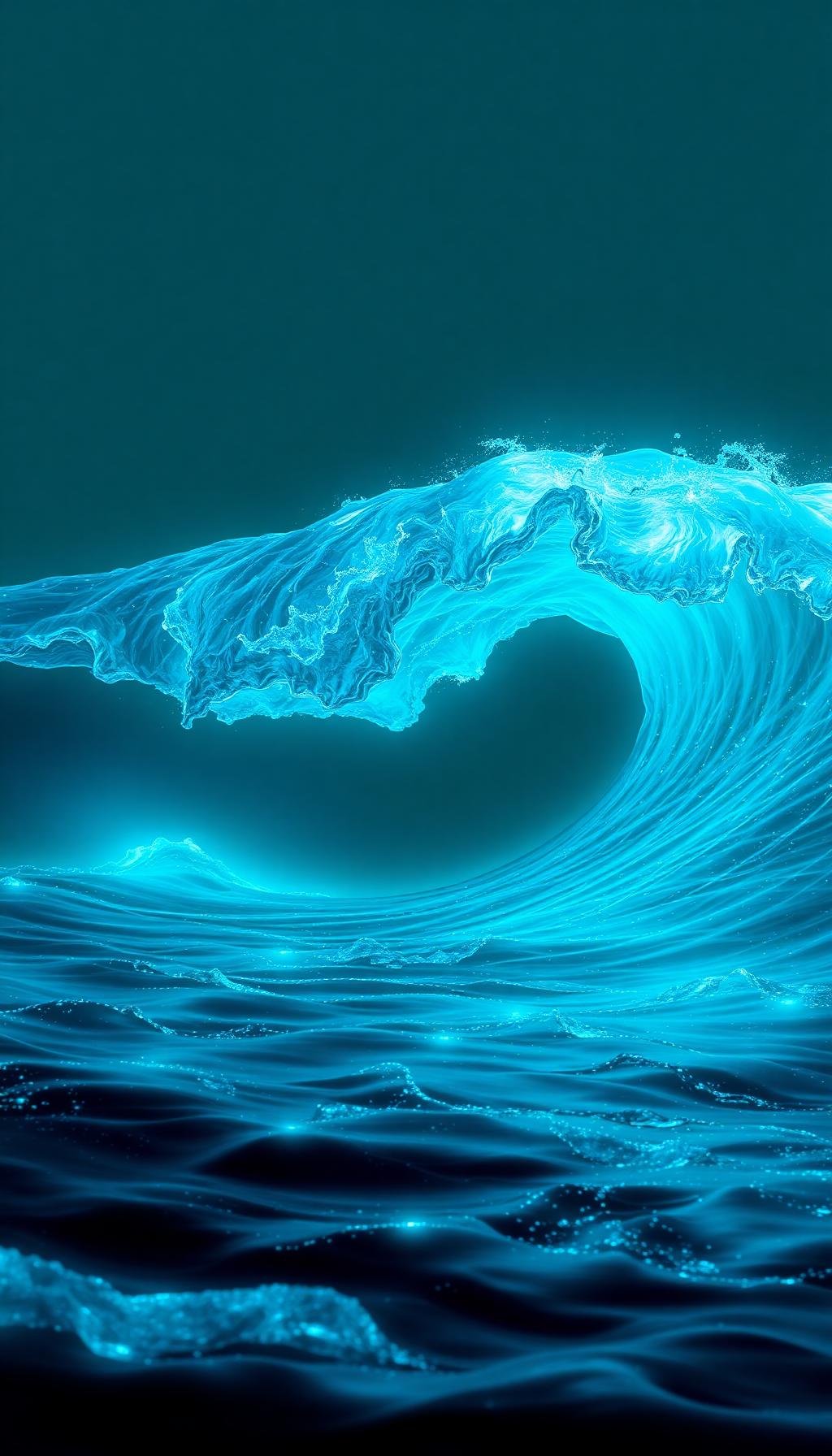 Glass Wave — Beach 4D phone wallpaper