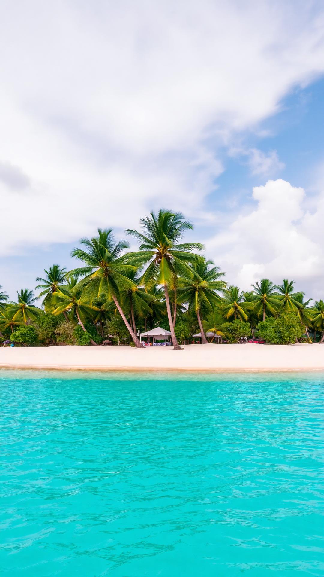 Palm Lagoon — Beach 3D phone wallpaper