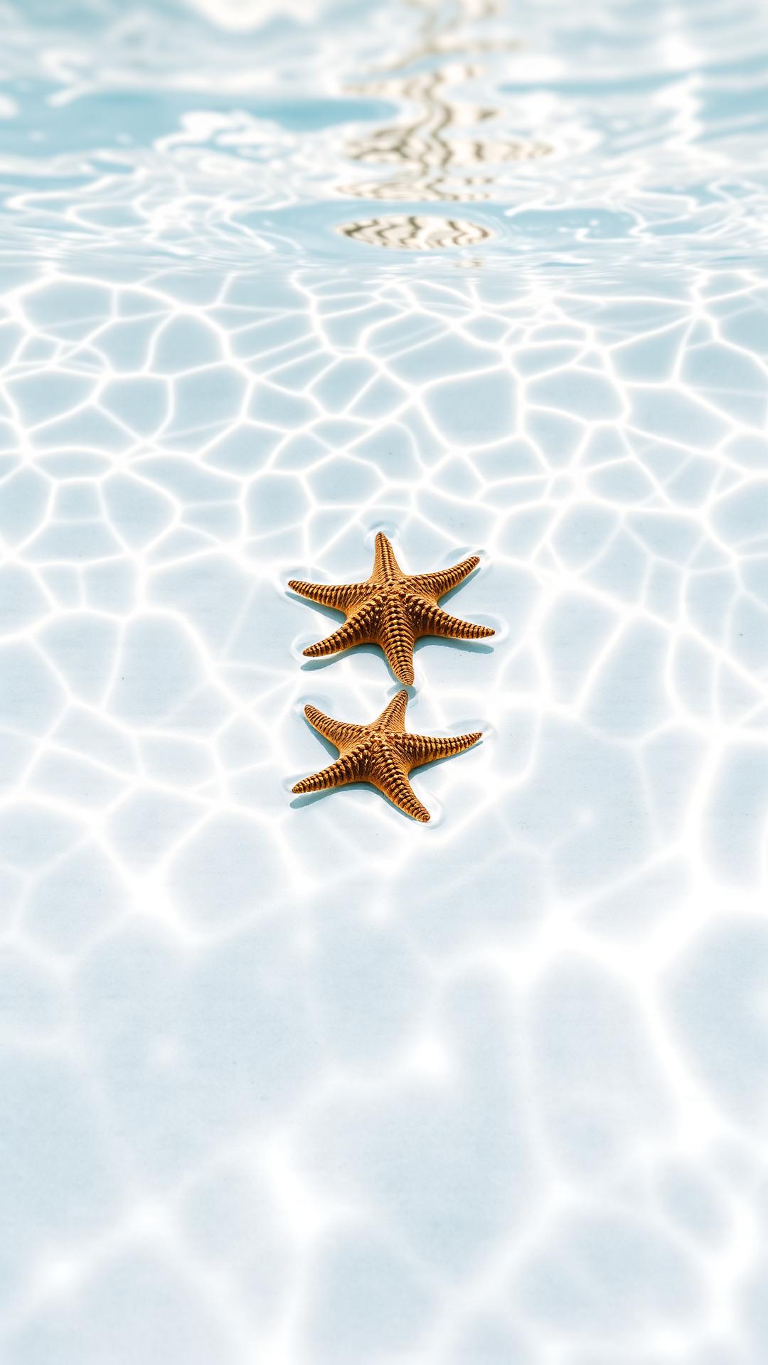Starfish Shallows — Beach 4D phone wallpaper