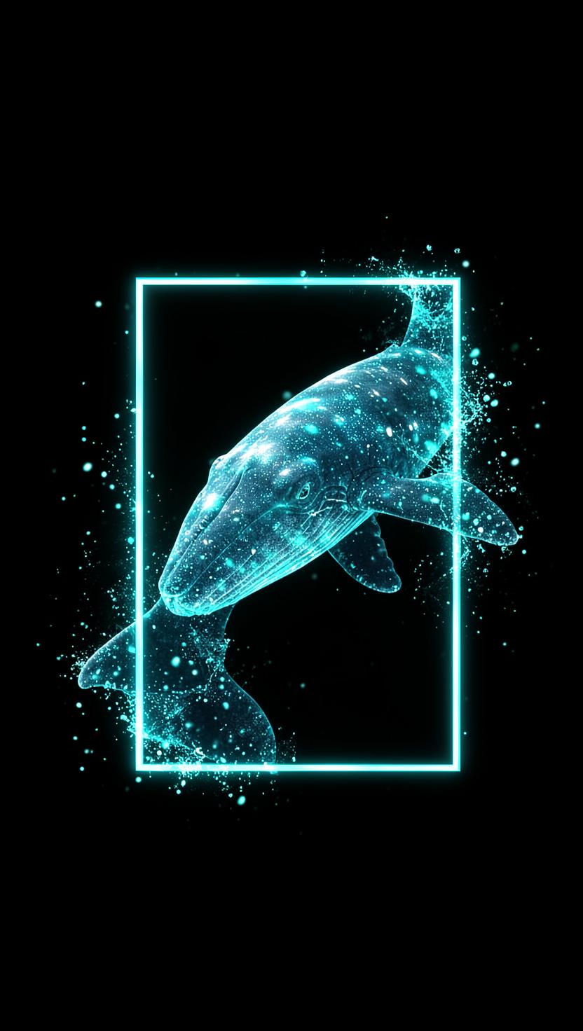 Whale Dive — Breakout Holograms 4D phone wallpaper