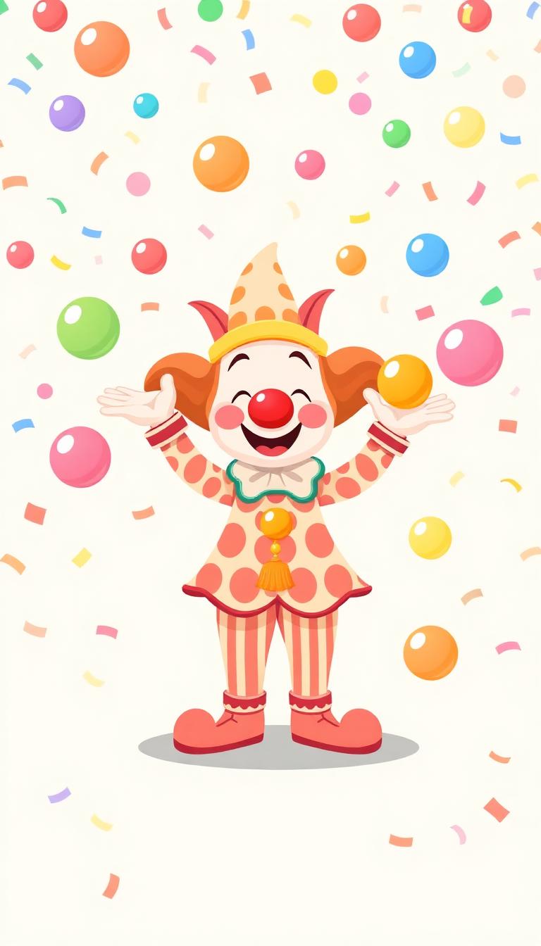 Cartoon Juggler — Clowns 2D phone wallpaper