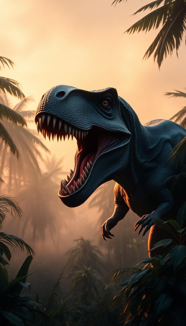 T-Rex Patrol — Dinosaurs 4D phone wallpaper