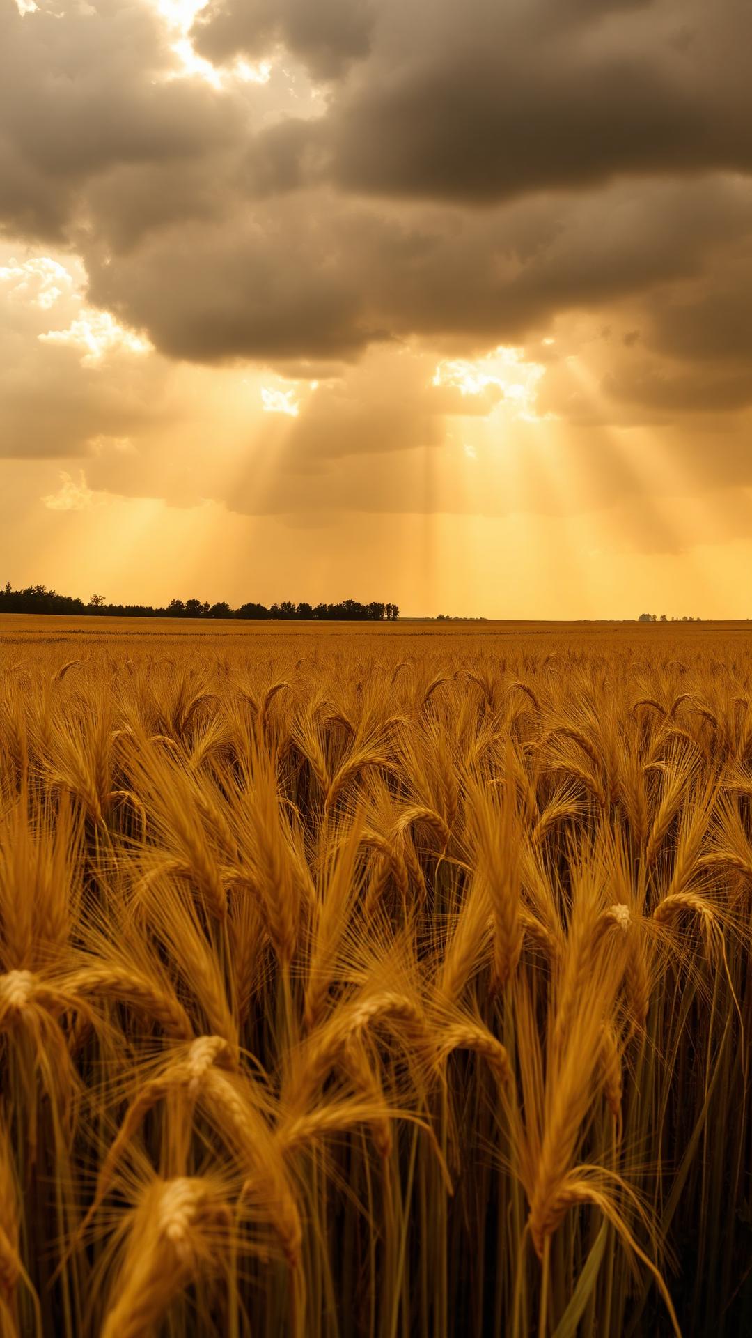 Wheat Storm — Farm 4D phone wallpaper