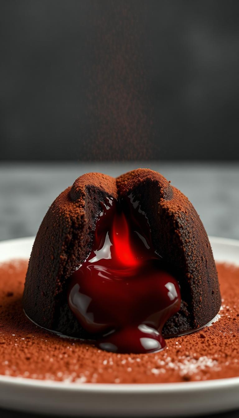 Lava Cake Eruption — Food 4D phone wallpaper