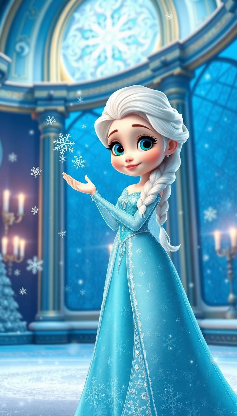 Frost Sovereign (Toon) — Cartoon Storybook 3D phone wallpaper