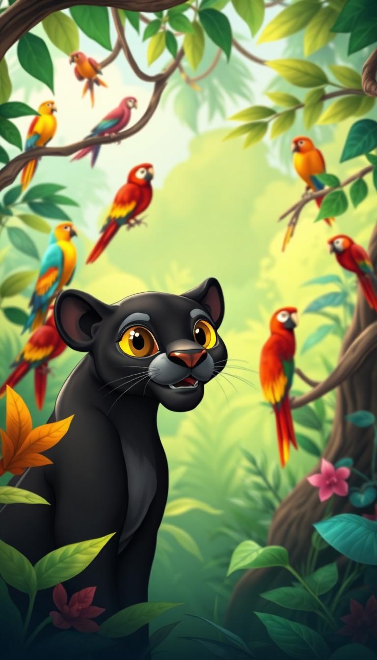 Jungle Shadow (Toon) — Cartoon Storybook 3D phone wallpaper