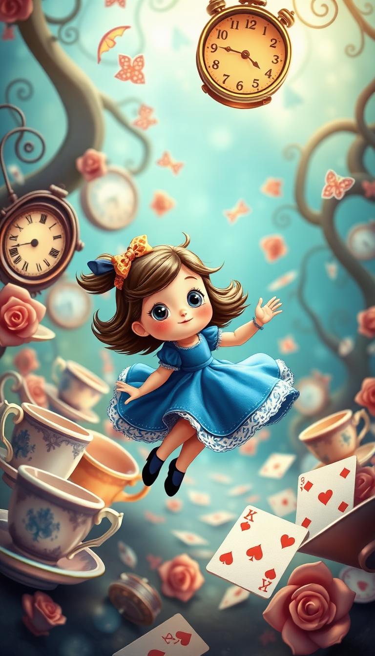 Falling Wonder (Toon) — Cartoon Storybook 4D phone wallpaper