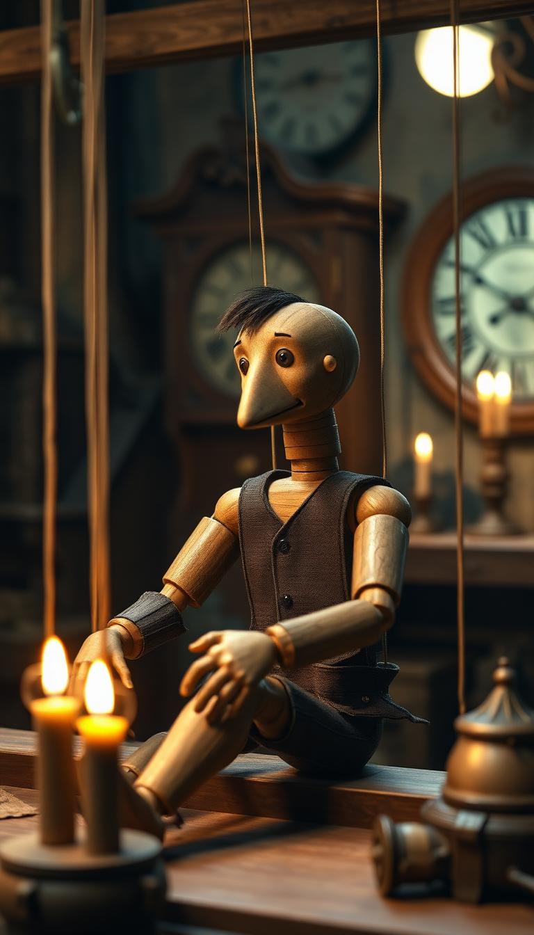Wooden Wish — Storybook 2D phone wallpaper