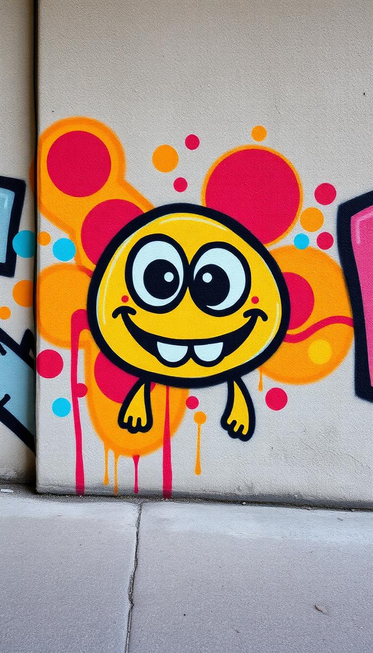 Bubble Character — Graffiti 3D phone wallpaper