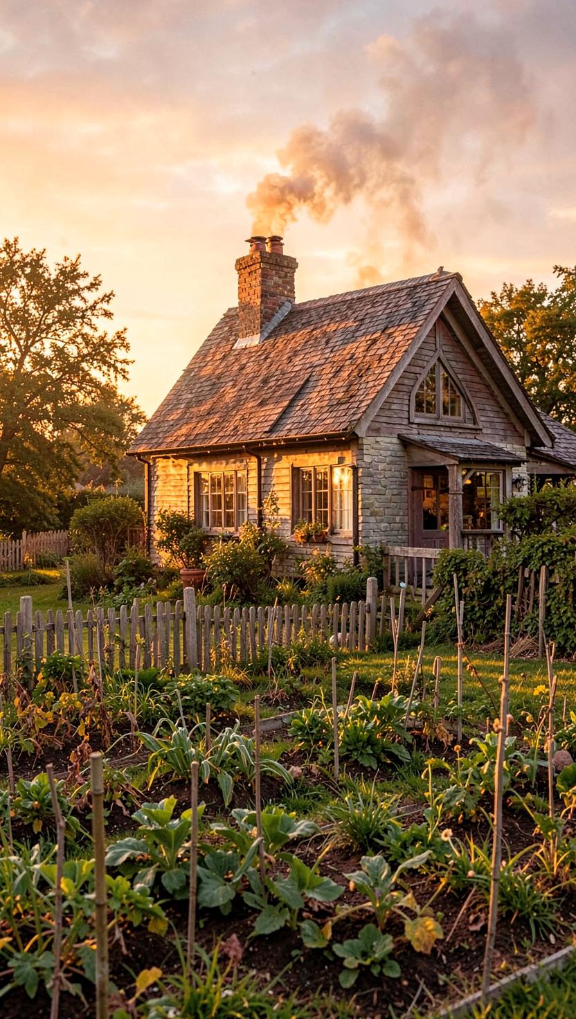 Golden Hour Cottage — Homestead 4D phone wallpaper