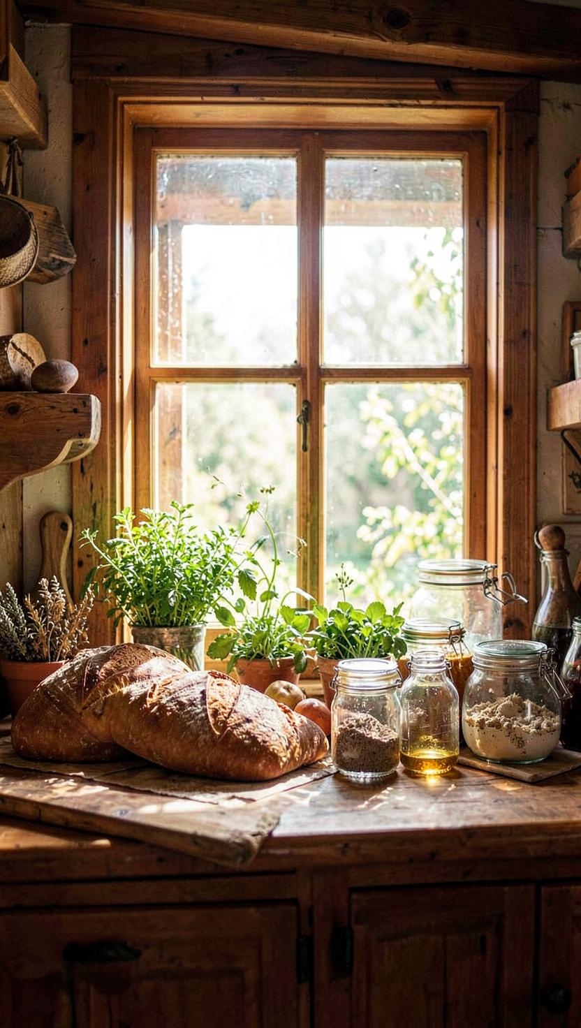 Kitchen Window Jars — Homestead 4K phone wallpaper
