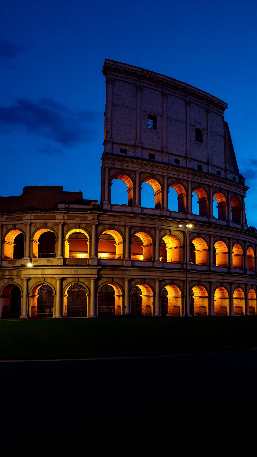 Colosseum Dusk — Landmarks 3D phone wallpaper