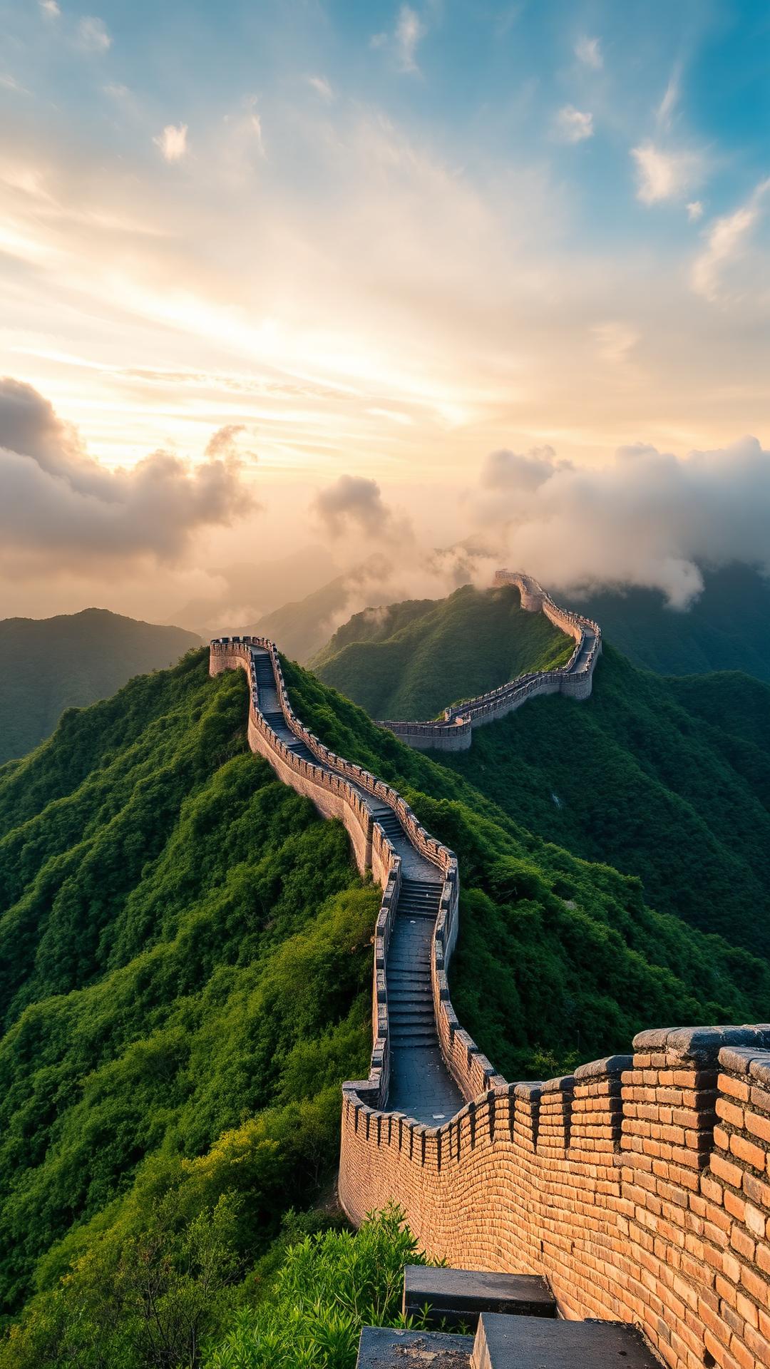 Great Wall Dawn — Landmarks 4D phone wallpaper
