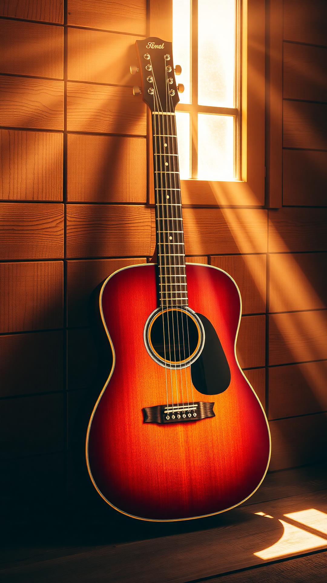 Acoustic by the Window — Music 4K phone wallpaper