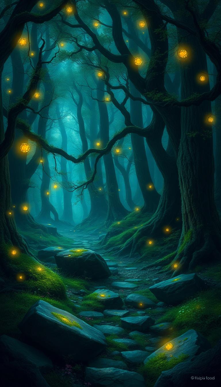 Firefly Glade — Fantasy 4K phone wallpaper