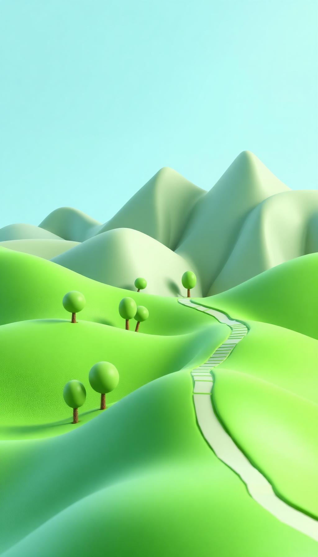 Clay Hills — Nature 3D phone wallpaper