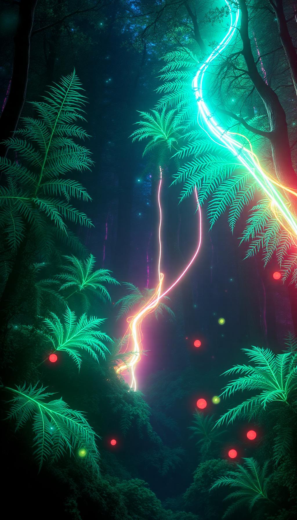 Lumen Forest — Nature 4D phone wallpaper