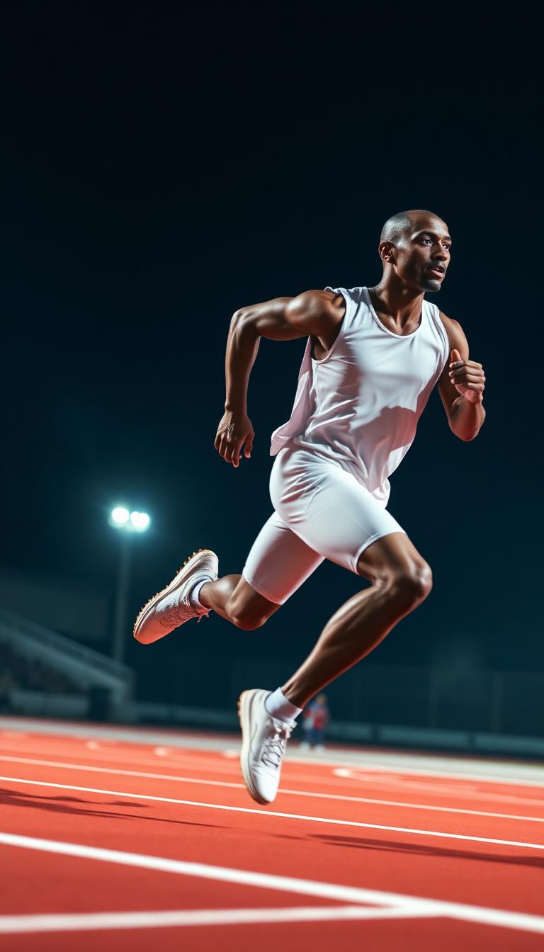 Floodlit Sprinter — Star Portraits 3D phone wallpaper