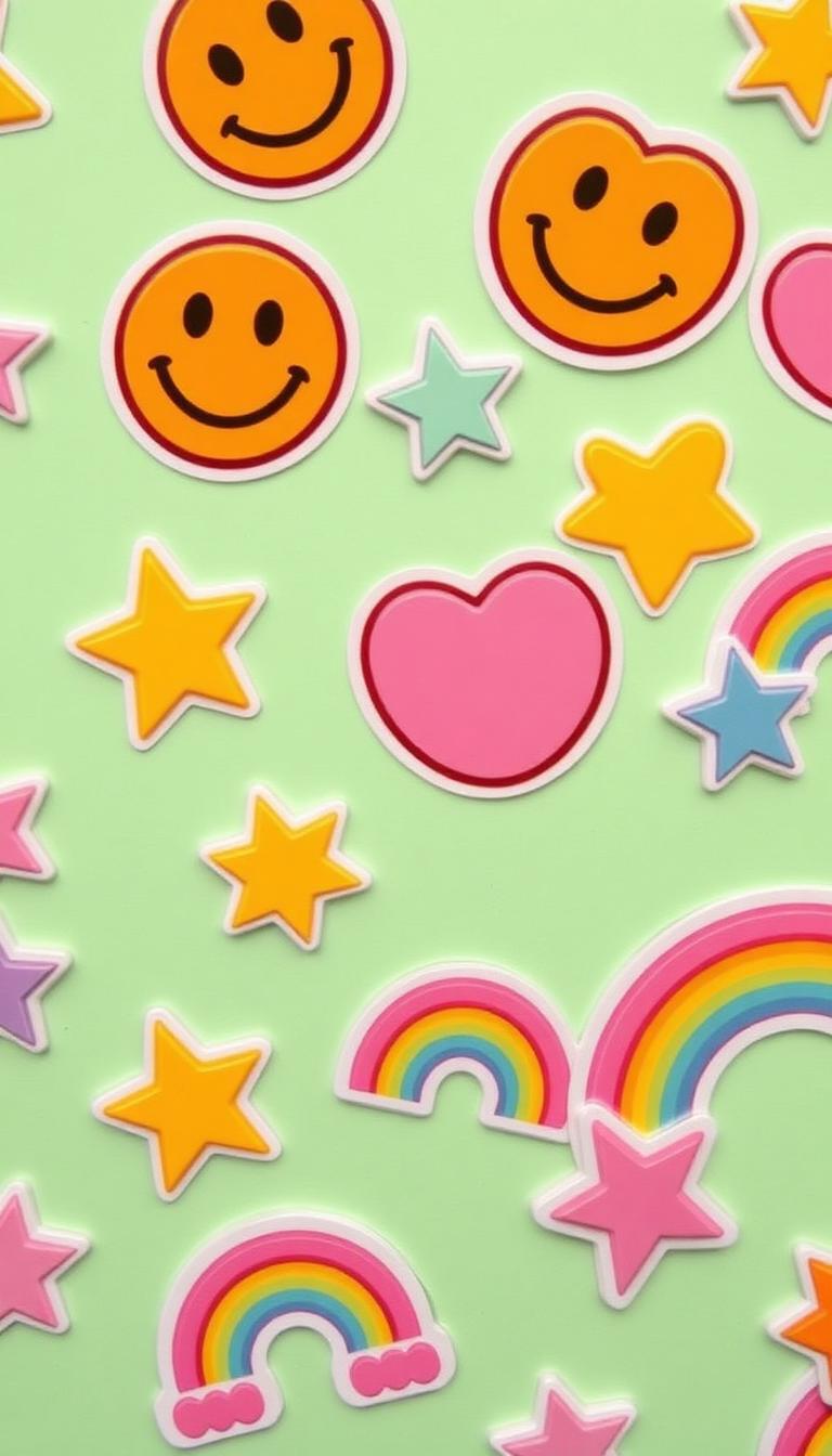 Smiley Sticker Mix — Stickers 4K phone wallpaper