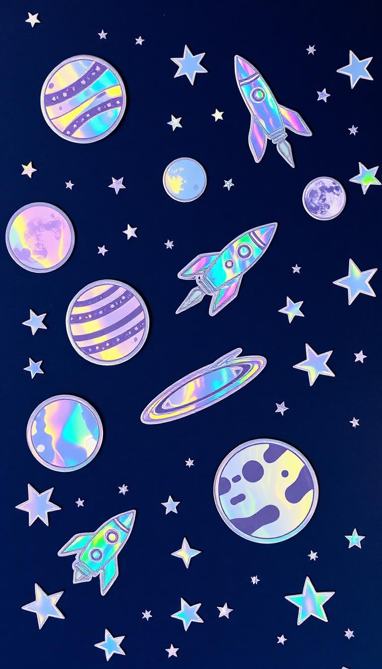 Holo Space Stickers — Stickers 4D phone wallpaper