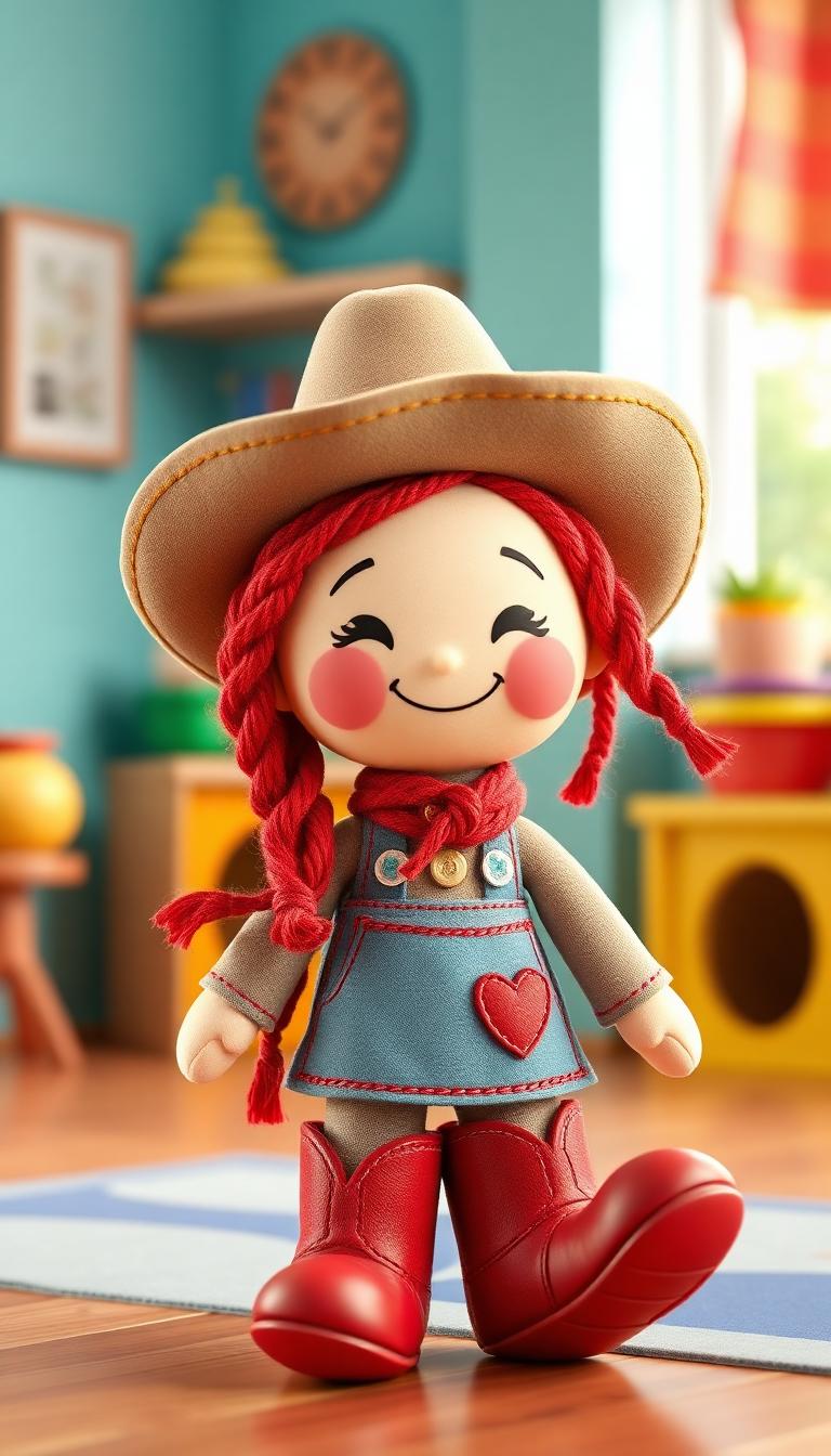 Cowgirl Doll — Toy Friends 3D phone wallpaper