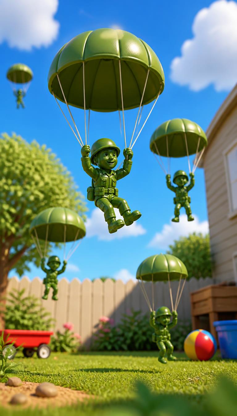 Parachute Squad — Toy Friends 2D phone wallpaper