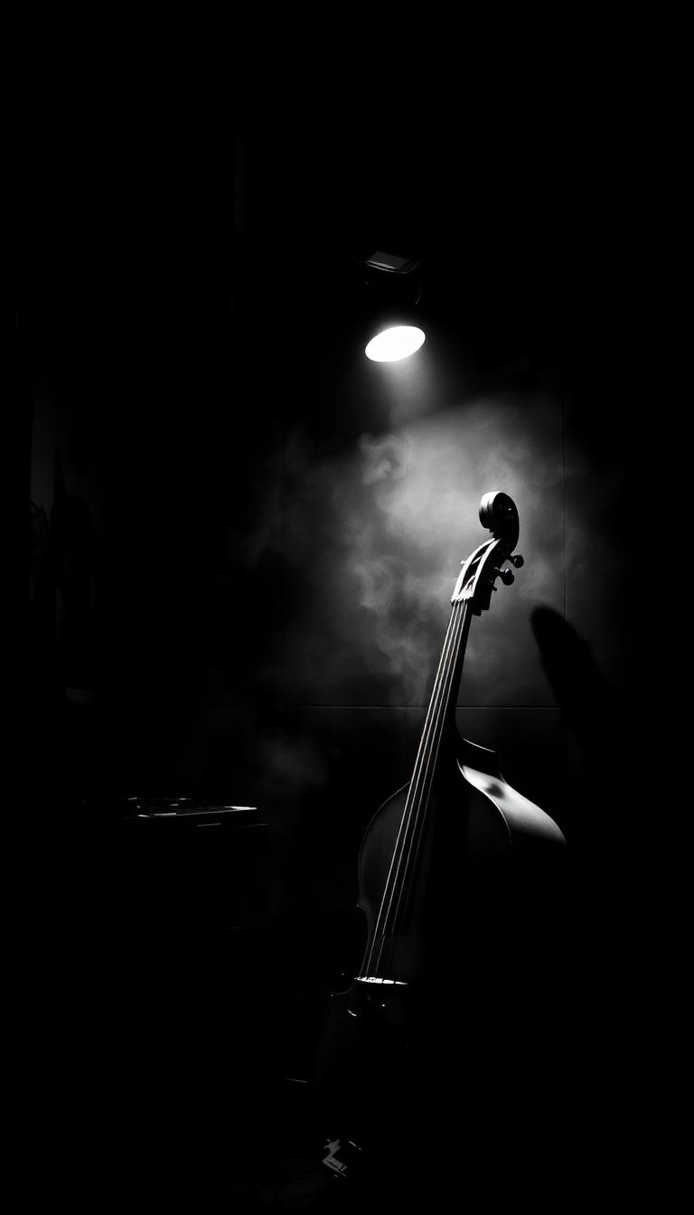 Jazz Club Spotlight — Noir 4D phone wallpaper